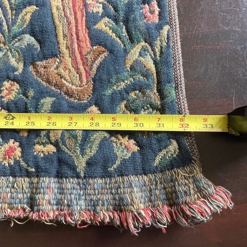 Vintage French Aubusson‎ Medieval Hunting  Millefleurs Woven Hanging Tapestry